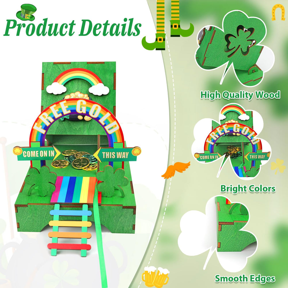 Phoncoo Leprechaun Trap Kit: colorful wooden parts for creativity