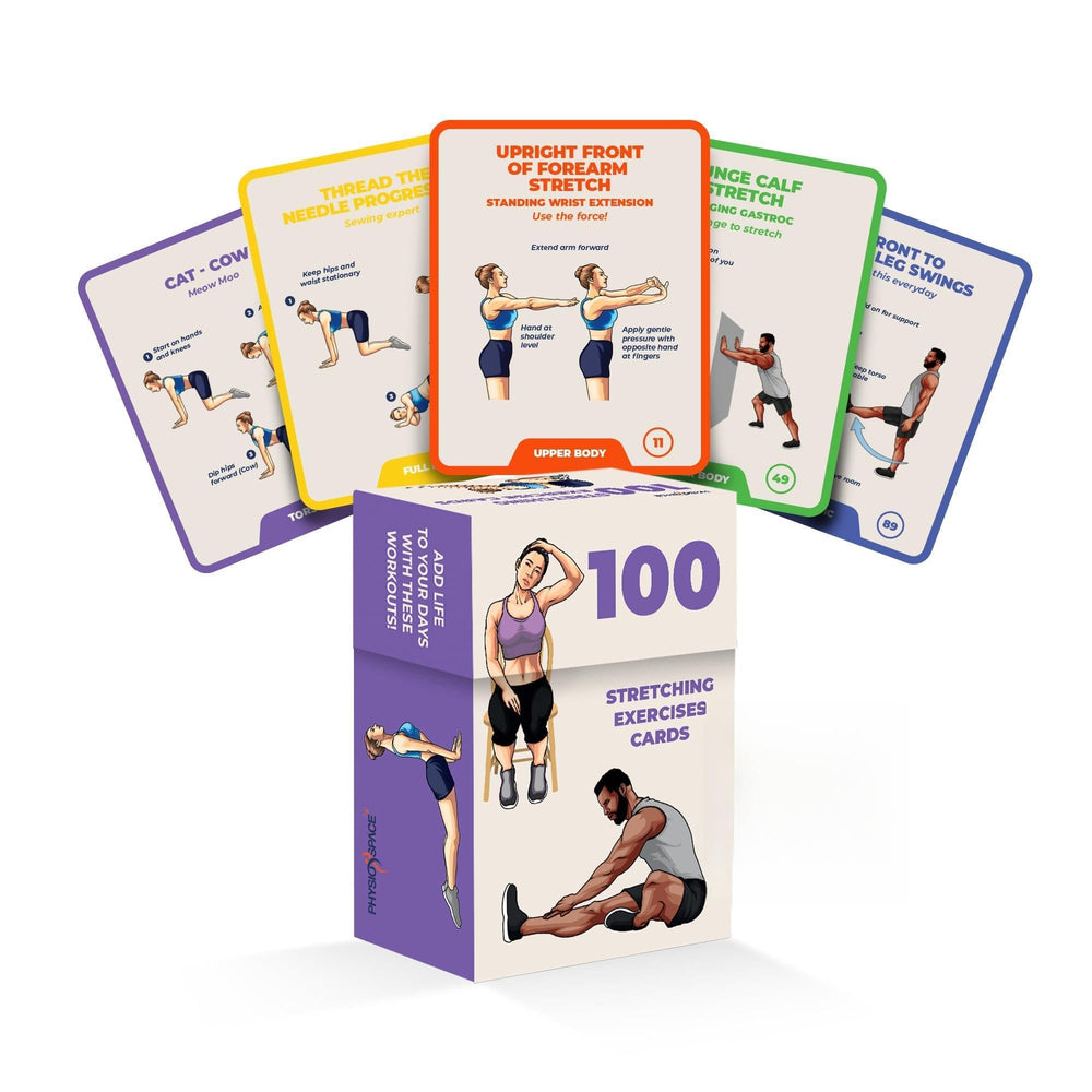 PhysioSpace neck stretches flash card supports daily neck mobility and posture