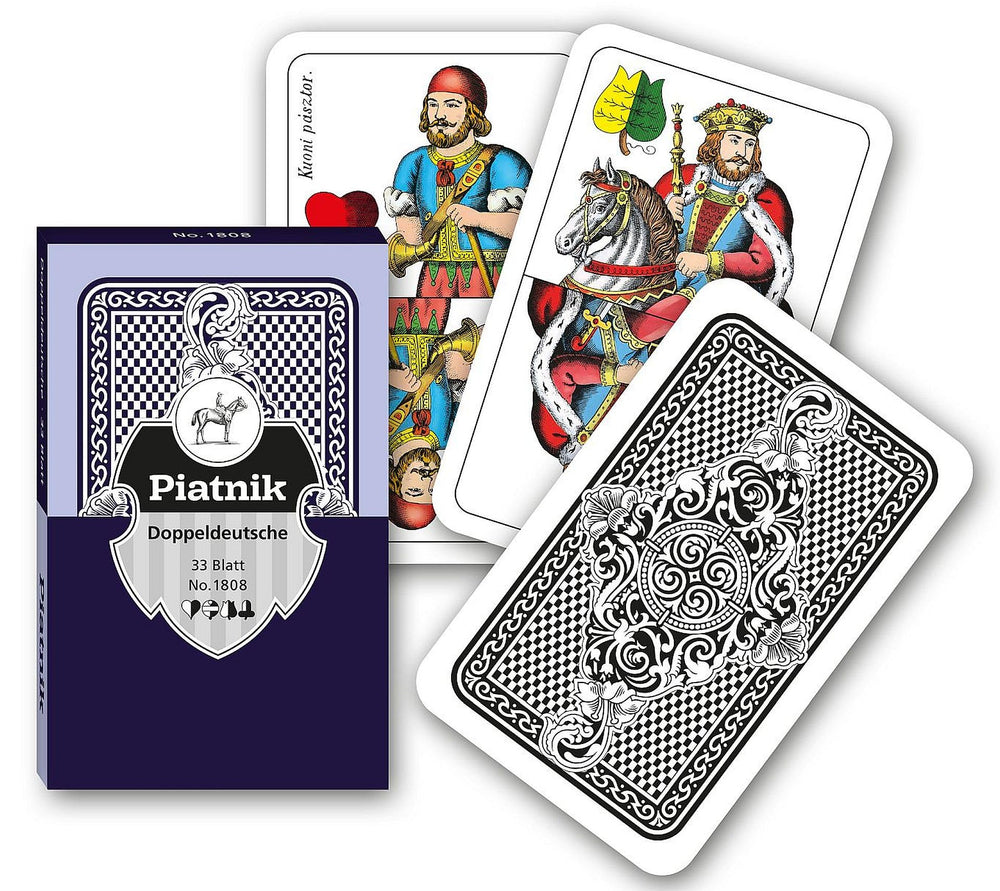 PIATNIK Doppeldeutsche playing cards for classic games and Austrian craftsmanship.