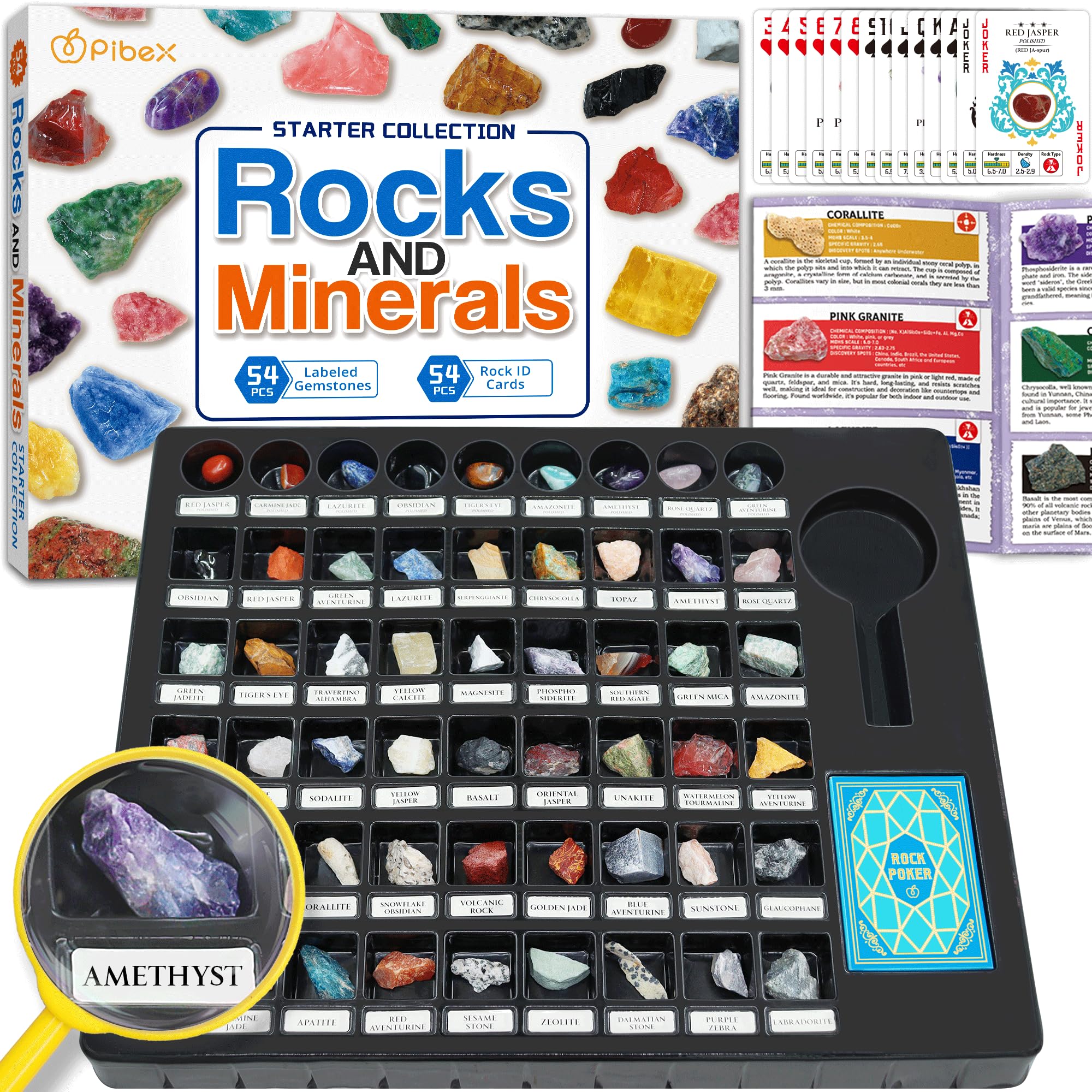 PIBEX polished gemstone for display and study, vibrant color and clarity.