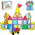 PicassoTiles 61-piece magnetic tiles set in bright colors for creative building.