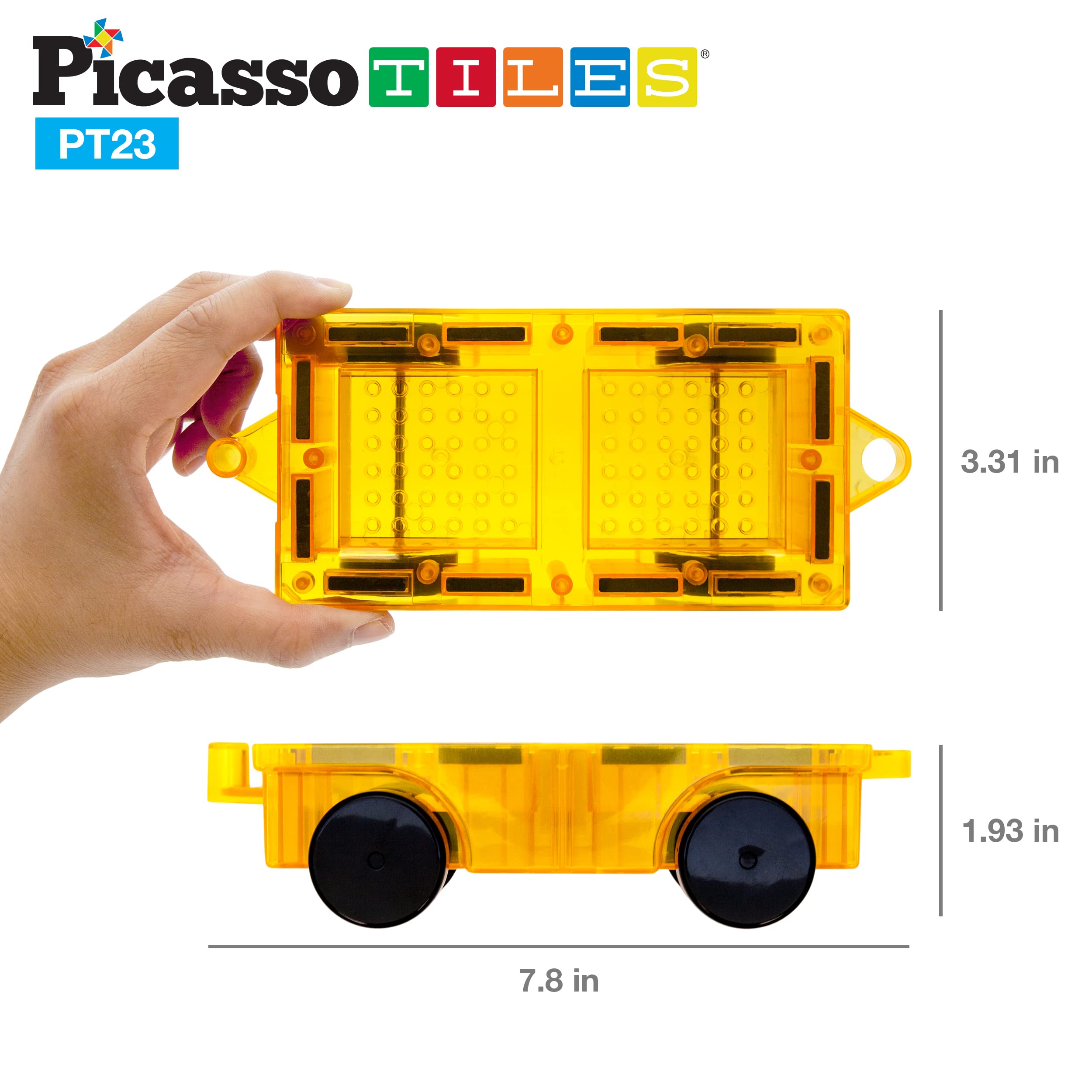 PicassoTiles action figures boy and girl facilitate storytelling and role-play.