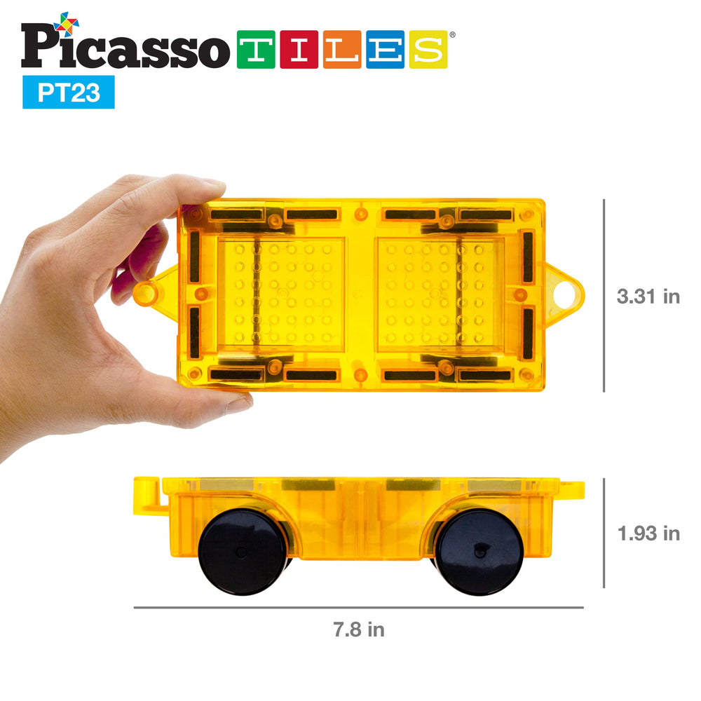 PicassoTiles action figures boy and girl facilitate storytelling and role-play.