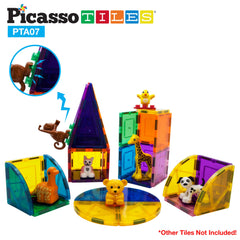 PicassoTiles bear figure promotes cooperative play and pattern building.