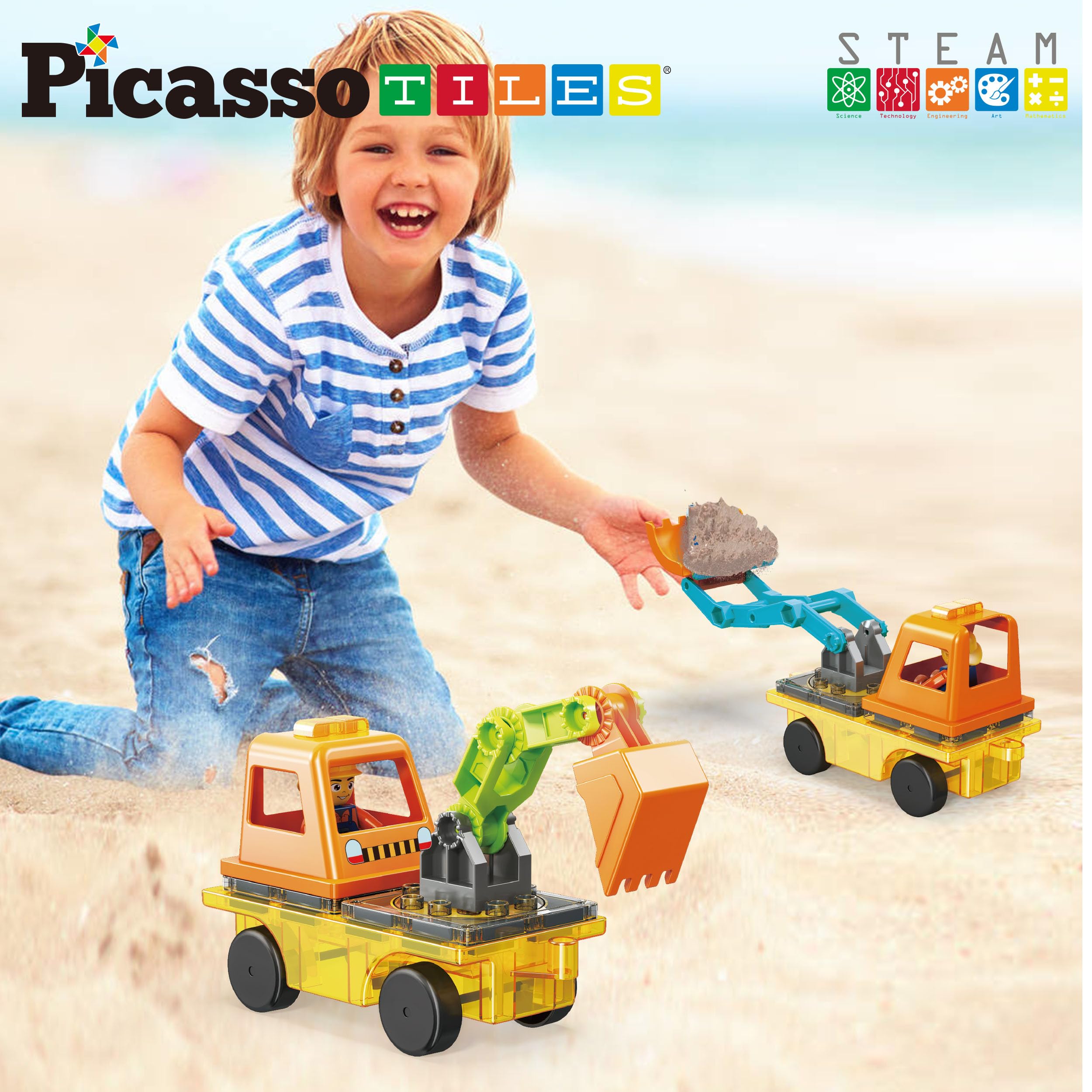 PicassoTiles BPA-free and non-toxic, safe for curious hands during play.