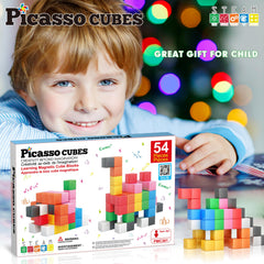 PicassoTiles group play encouraging collaboration and shared problem solving.