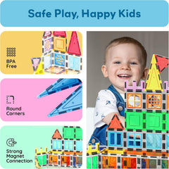 PicassoTiles sturdy magnets enable stable connections during play.