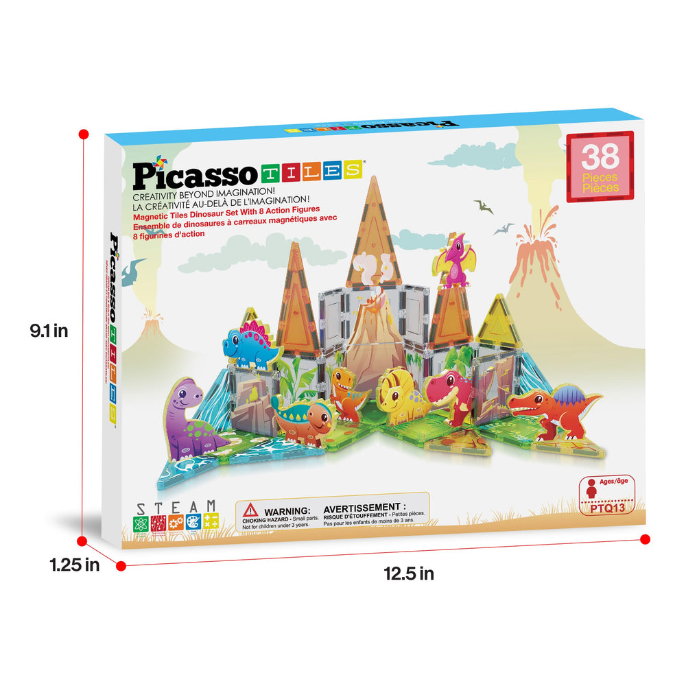 PicassoTiles dino-adventure-build: durable pieces invite long-lasting use and repeat building sessions.