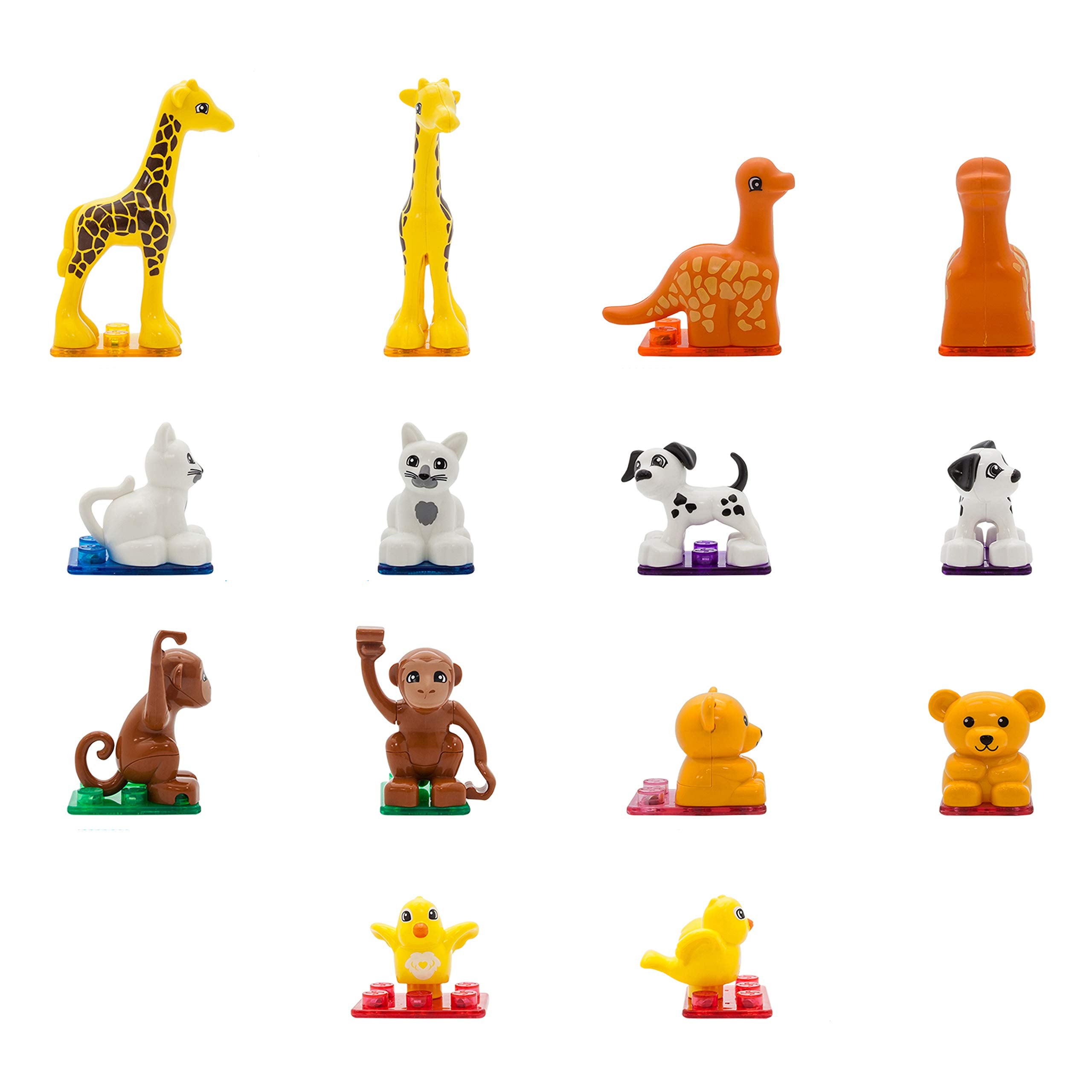 PicassoTiles duplicate giraffe figure extends mix-and-match magnetic play.