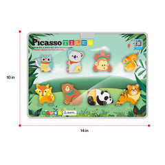 PicassoTiles forest animal figures set: boosts magnetic building versatility and storytelling.