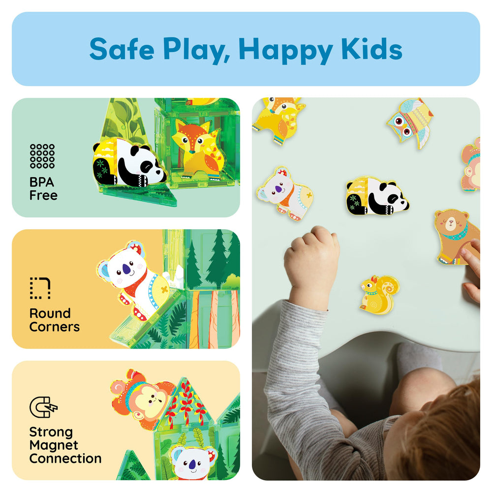 PicassoTiles owl magnet: aids early STEM skills through visual symbolism and play.