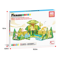 PicassoTiles gift-ready-pack: safari themed set for ages 3 and up