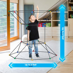 PicassoTiles connecting sticks with locking ends support sturdy frames for big castle designs