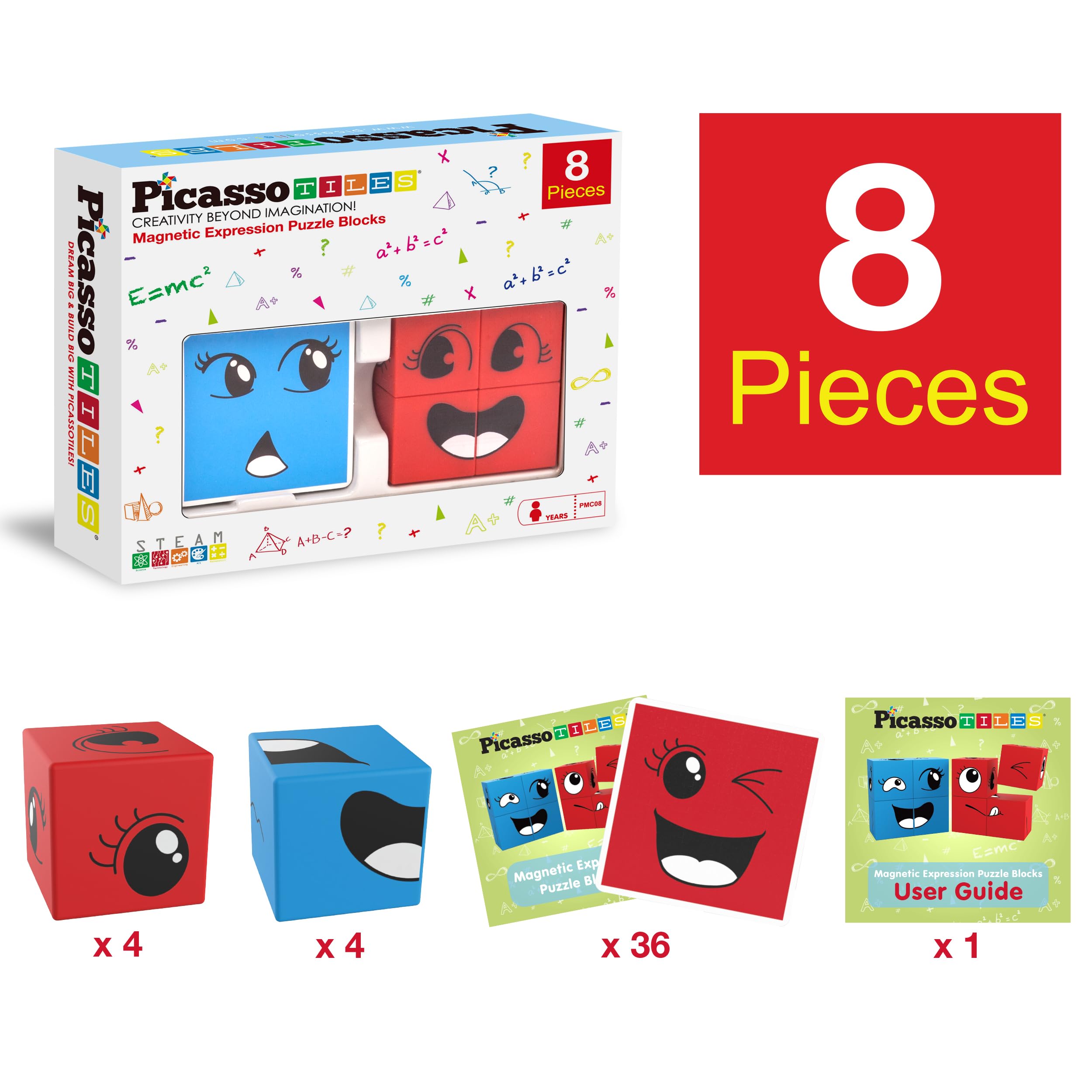 PicassoTiles learning cards provide 36 templates to spark early STEAM skills during hands-on play.