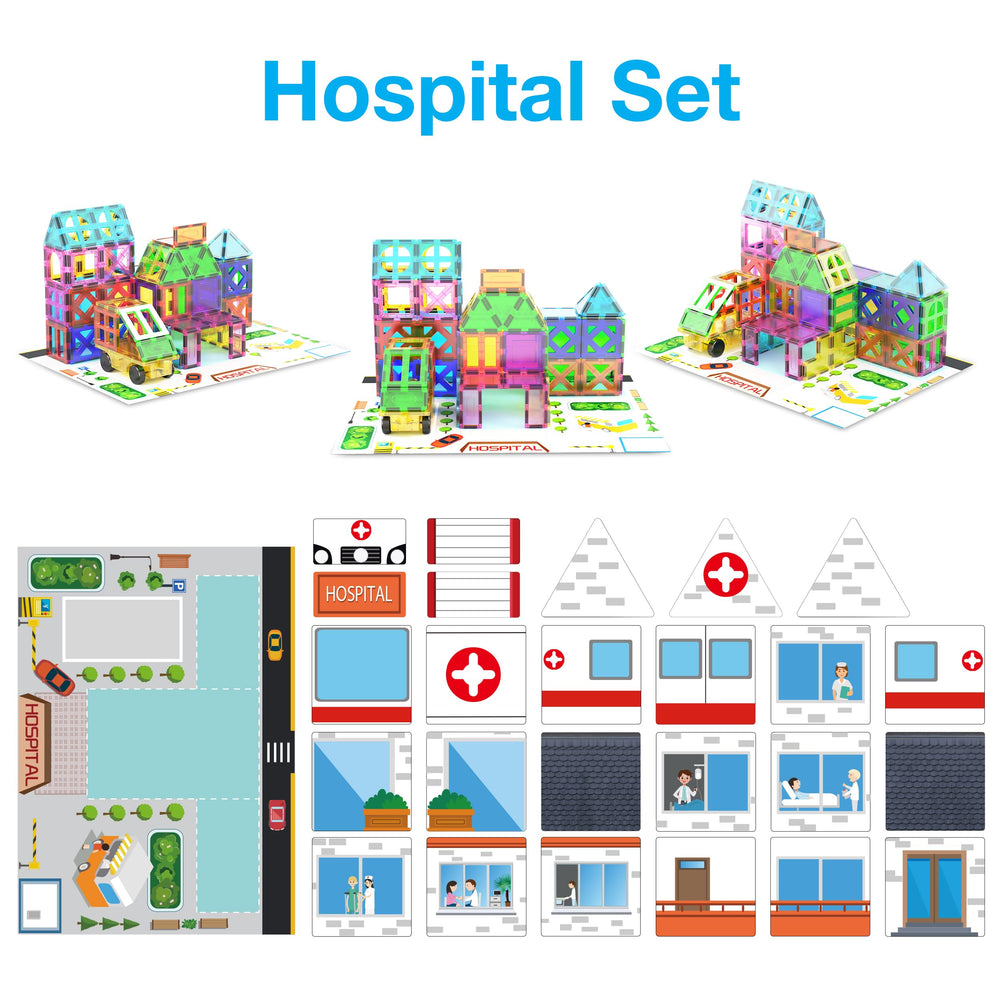 PicassoTiles magnetic tiles playboard highlights versatile open-ended construction.