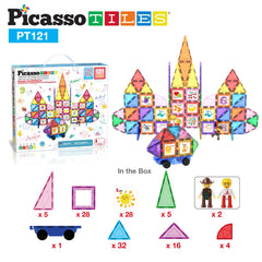 PicassoTiles magnetic tiles enable solo or group play for collaborative learning