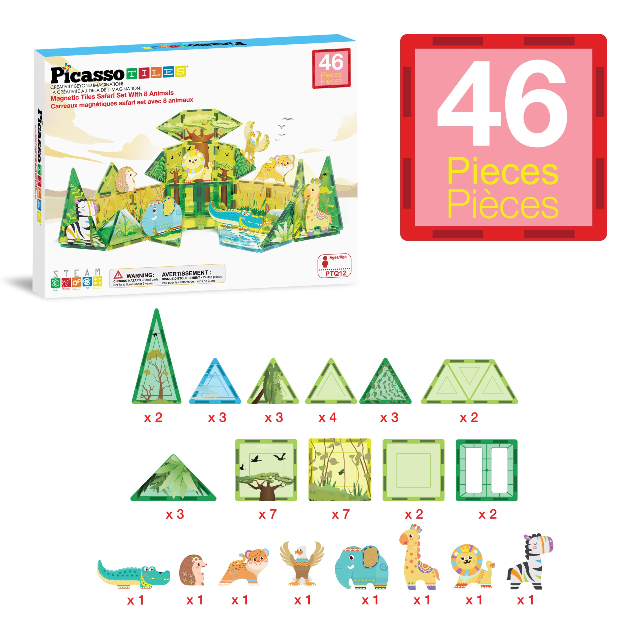 PicassoTiles magnetic-tiles: universal compatibility for creative sets