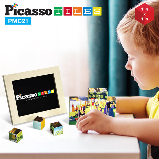 PicassoTiles PMC21 first steps puzzle blocks boost problem solving and spatial awareness.
