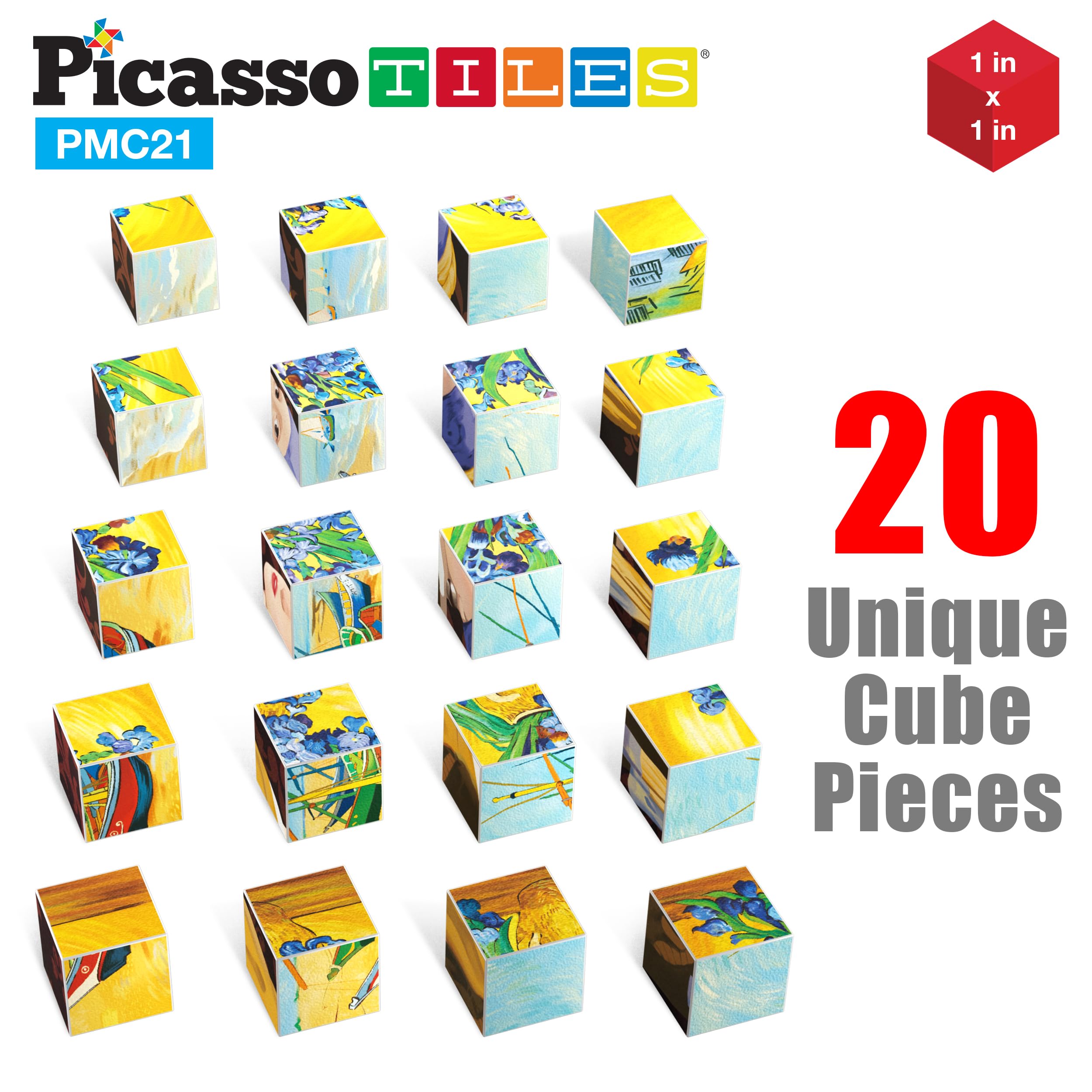 PicassoTiles PMC21 free frame display showcases art and inspires home decor.