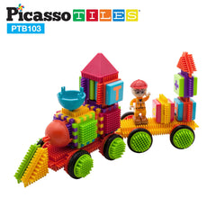 PicassoTiles PTB103 colorful blocks enhance sorting and color recognition