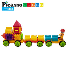 PicassoTiles PTB103 hedgehog shapes spark creative building and design skills