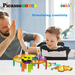 PicassoTiles PTMR40 car piece for imaginative play and fast track action.