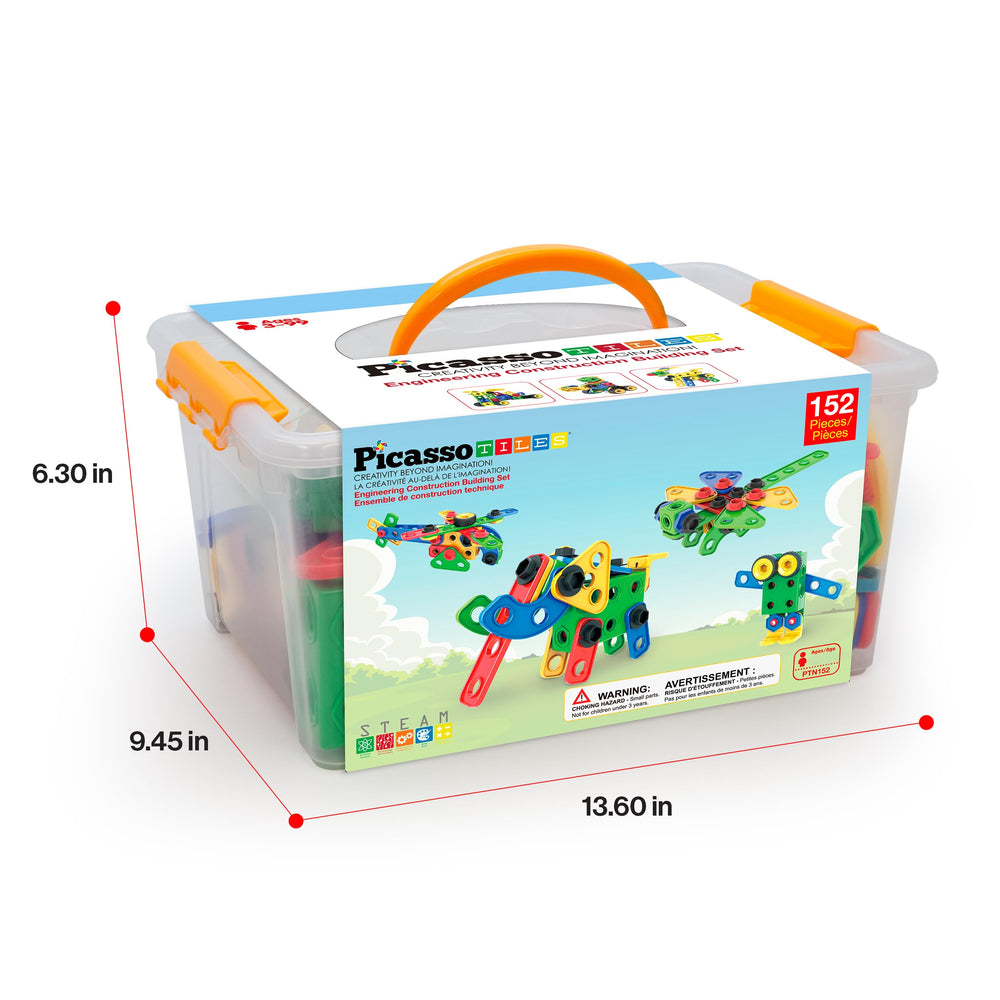 PicassoTiles PTN152 safe materials emphasize non toxic construction for kids.