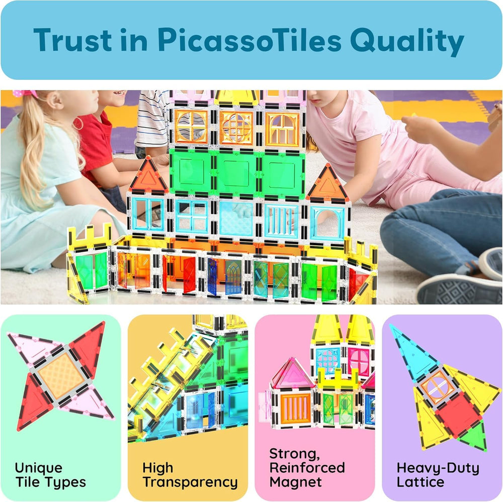 PicassoTiles BPA-free and non-toxic for safe exploration.