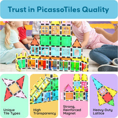 PicassoTiles BPA-free and non-toxic for safe exploration.