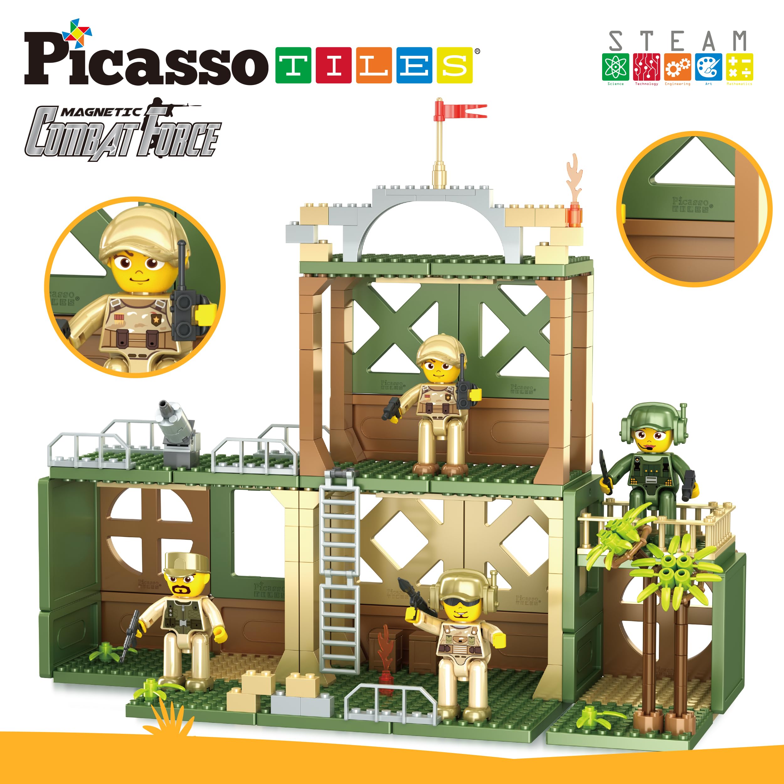 PicassoTiles safe magnets with smooth edges to protect little hands.
