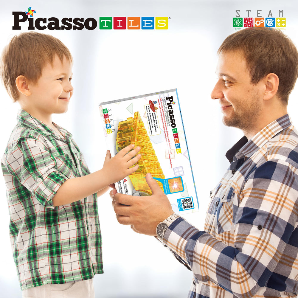 PicassoTiles STEM-focused play supports fine motor skills and spatial reasoning.