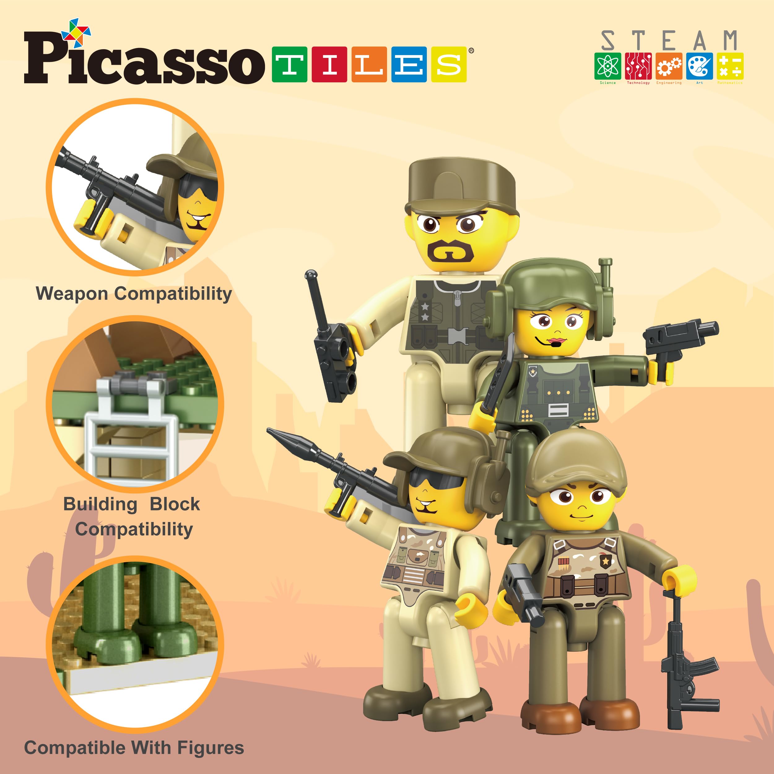 PicassoTiles STEM-focused play supports fine motor skills and problem-solving.