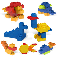PicassoTiles 100-piece large construction set promotes open-ended play and learning.