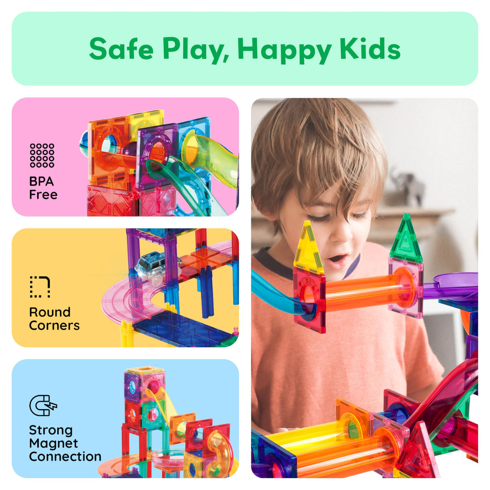 PicassoTiles colorful packaging highlights inviting setup and gifting potential.