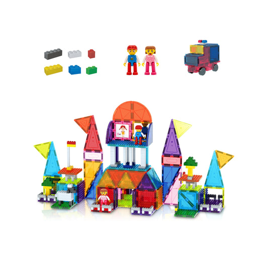 PicassoTiles 333pcs magnetic brick tile set for versatile STEM play