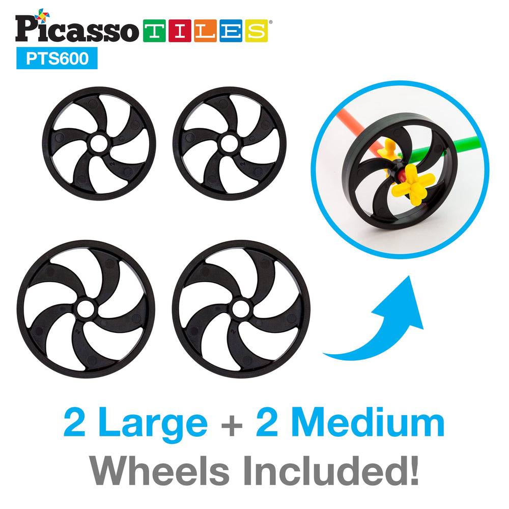 PicassoTiles bright colors spark imagination during open-ended play.