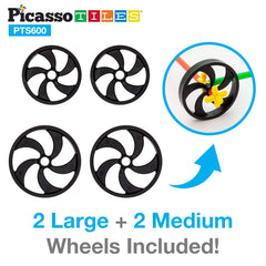 PicassoTiles bright colors spark imagination during open-ended play.