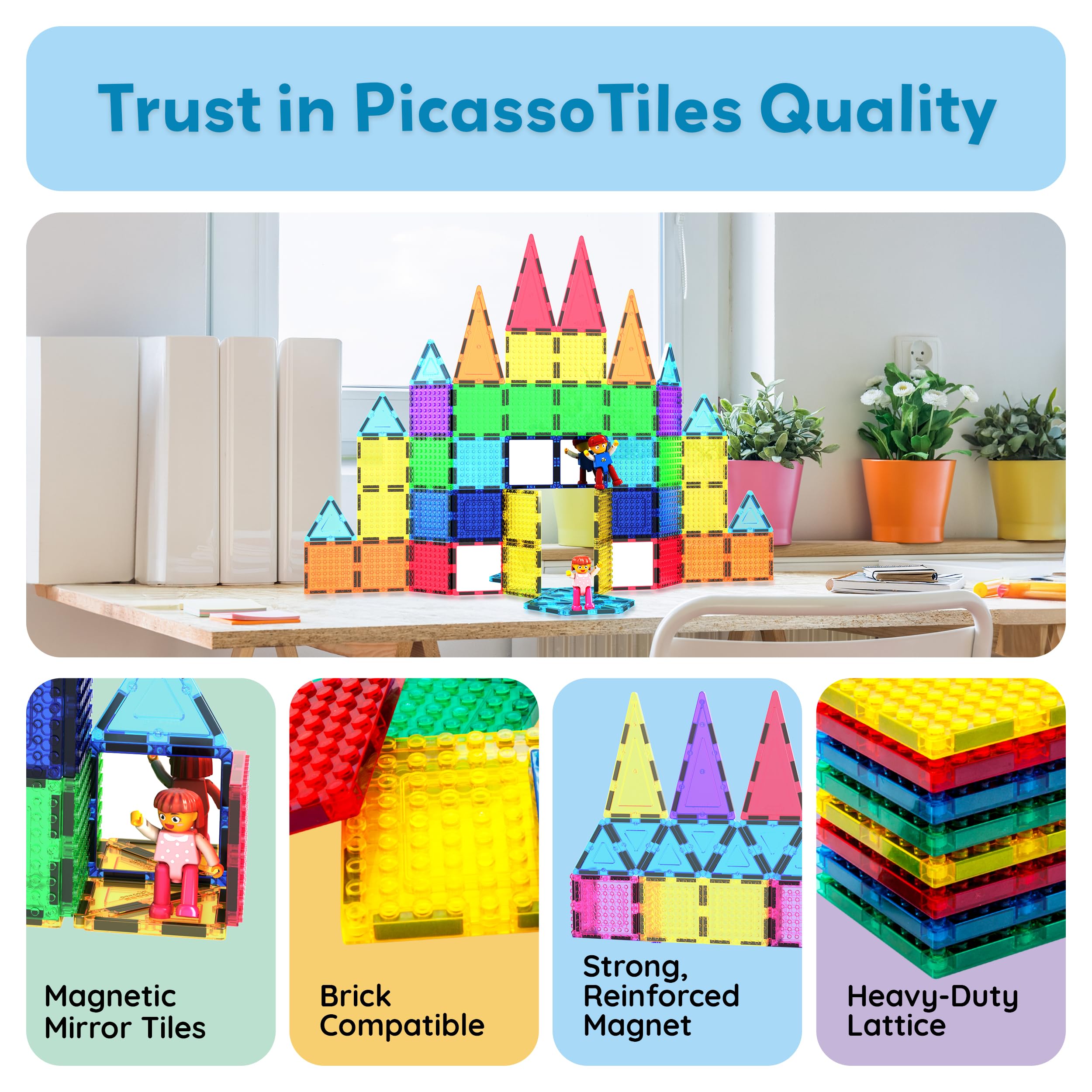 PicassoTiles compatibility with full sets enables scalable expansion