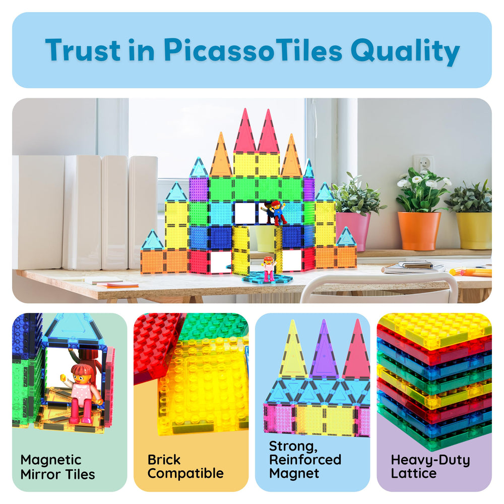 PicassoTiles compatibility with full sets enables scalable expansion