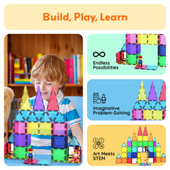 PicassoTiles reinforced magnets ensure secure, frustration-free connections