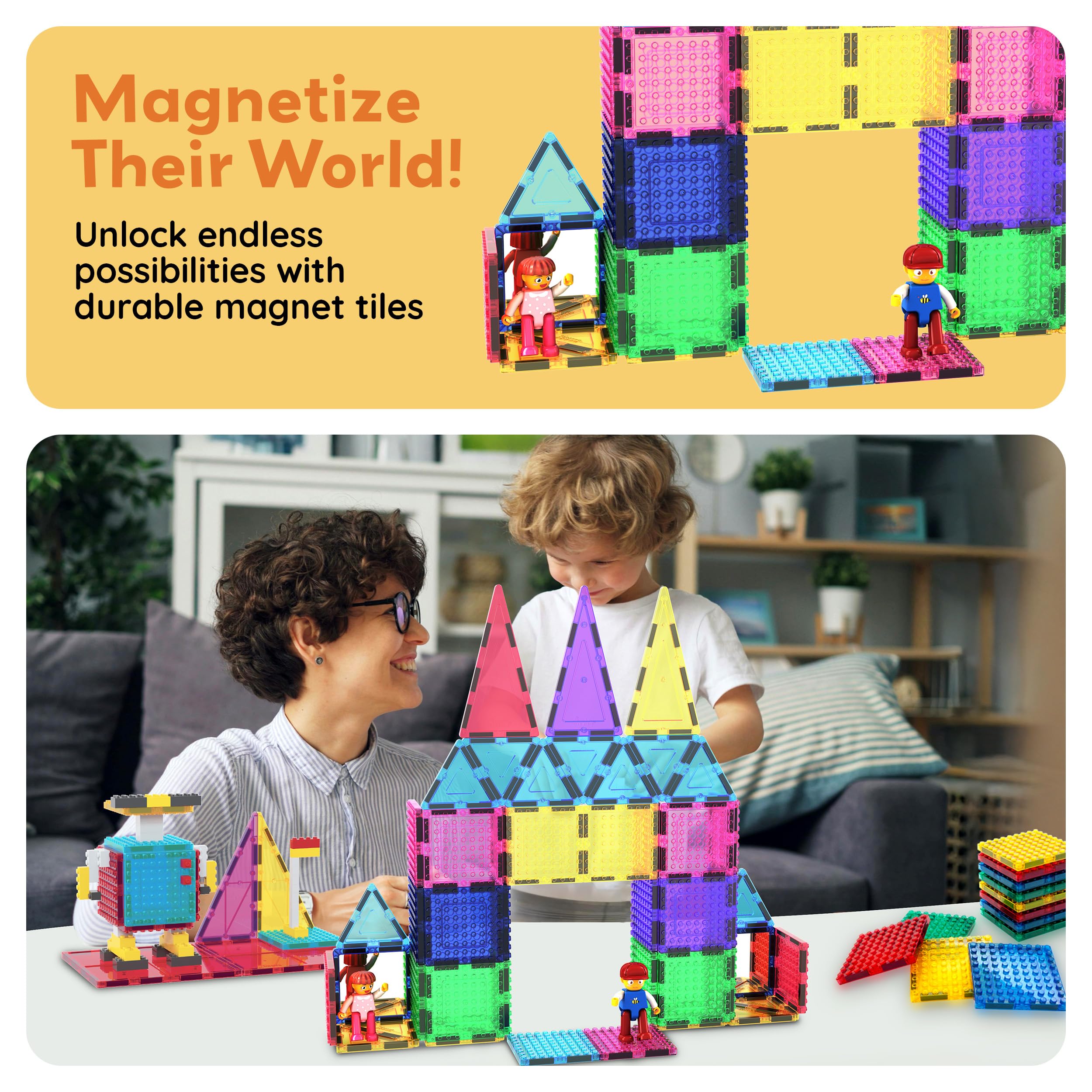 PicassoTiles taller castle and tower builds showcase 3D creativity