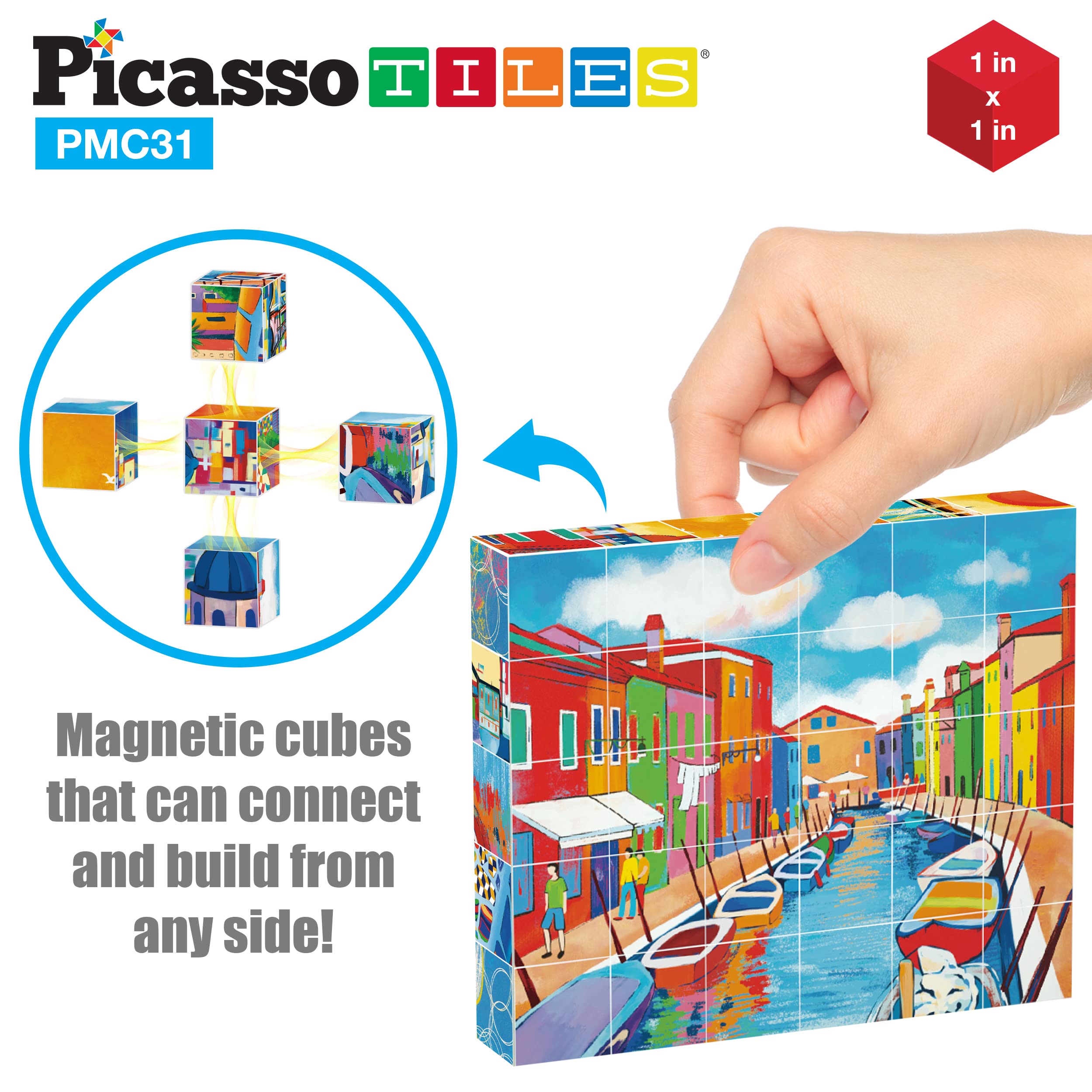 PicassoTiles kids puzzle play promoting problem solving and creativity.