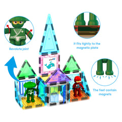 PicassoTiles eight magnetic characters enhance storytelling and imaginative play