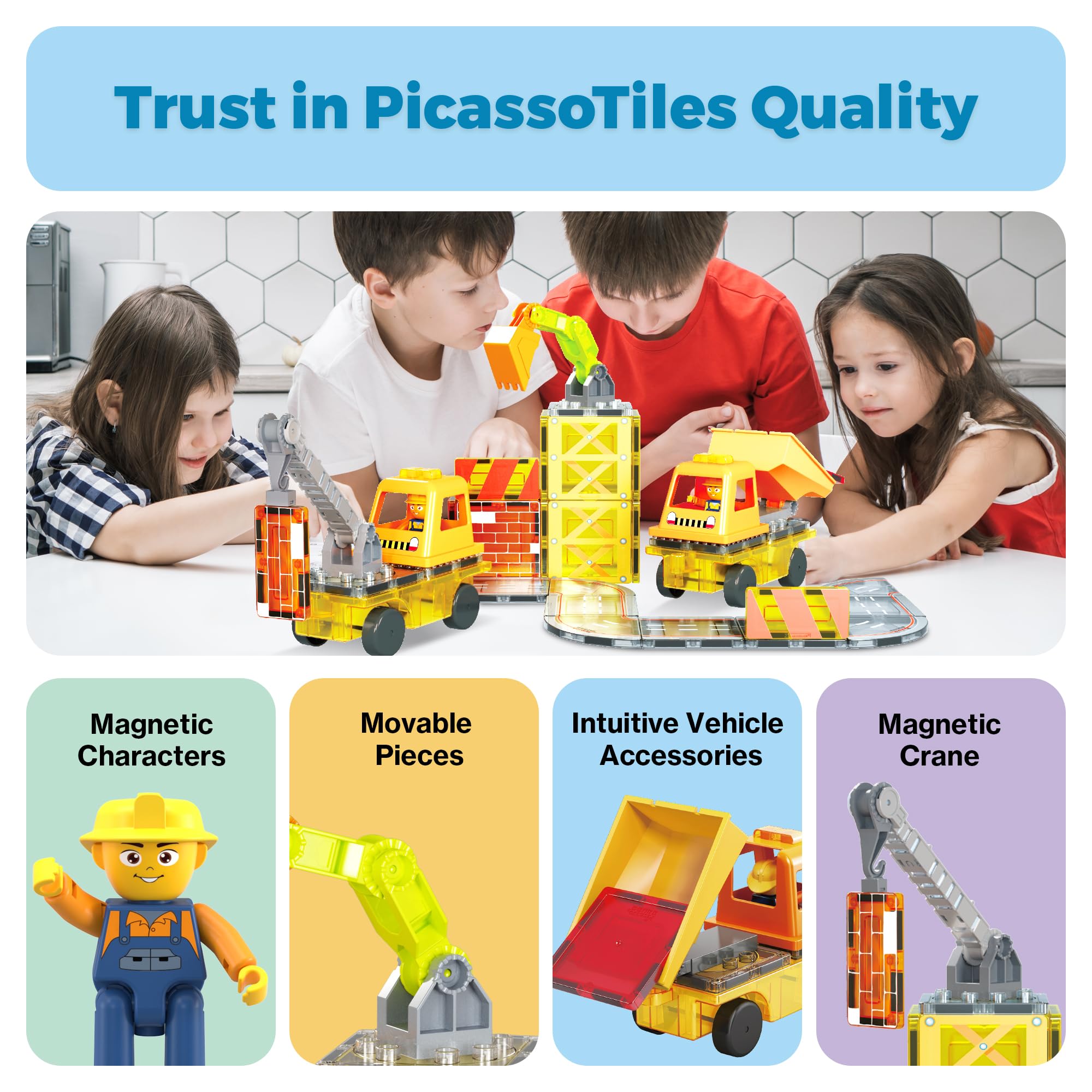 PicassoTiles action figures add interactive storytelling to every build