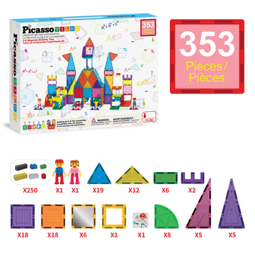 PicassoTiles action figures add imaginative play to role-based scenarios.