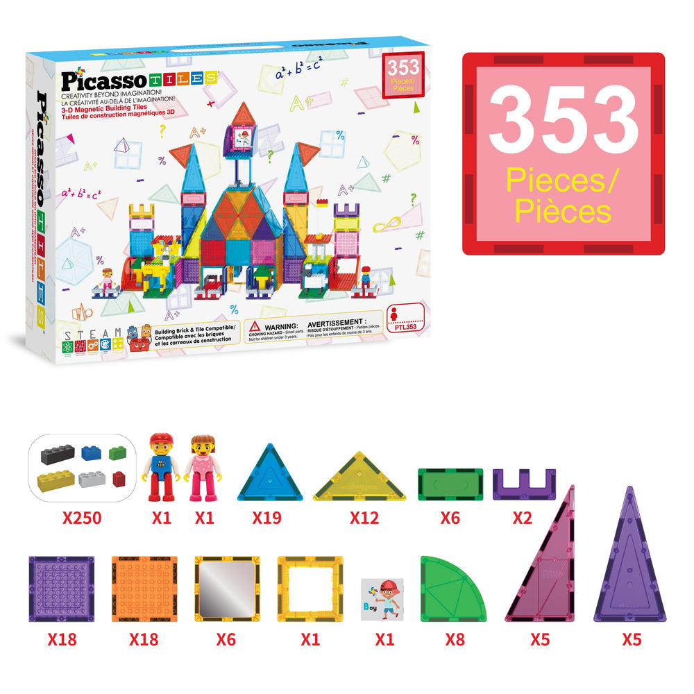 PicassoTiles action figures add imaginative play to role-based scenarios.