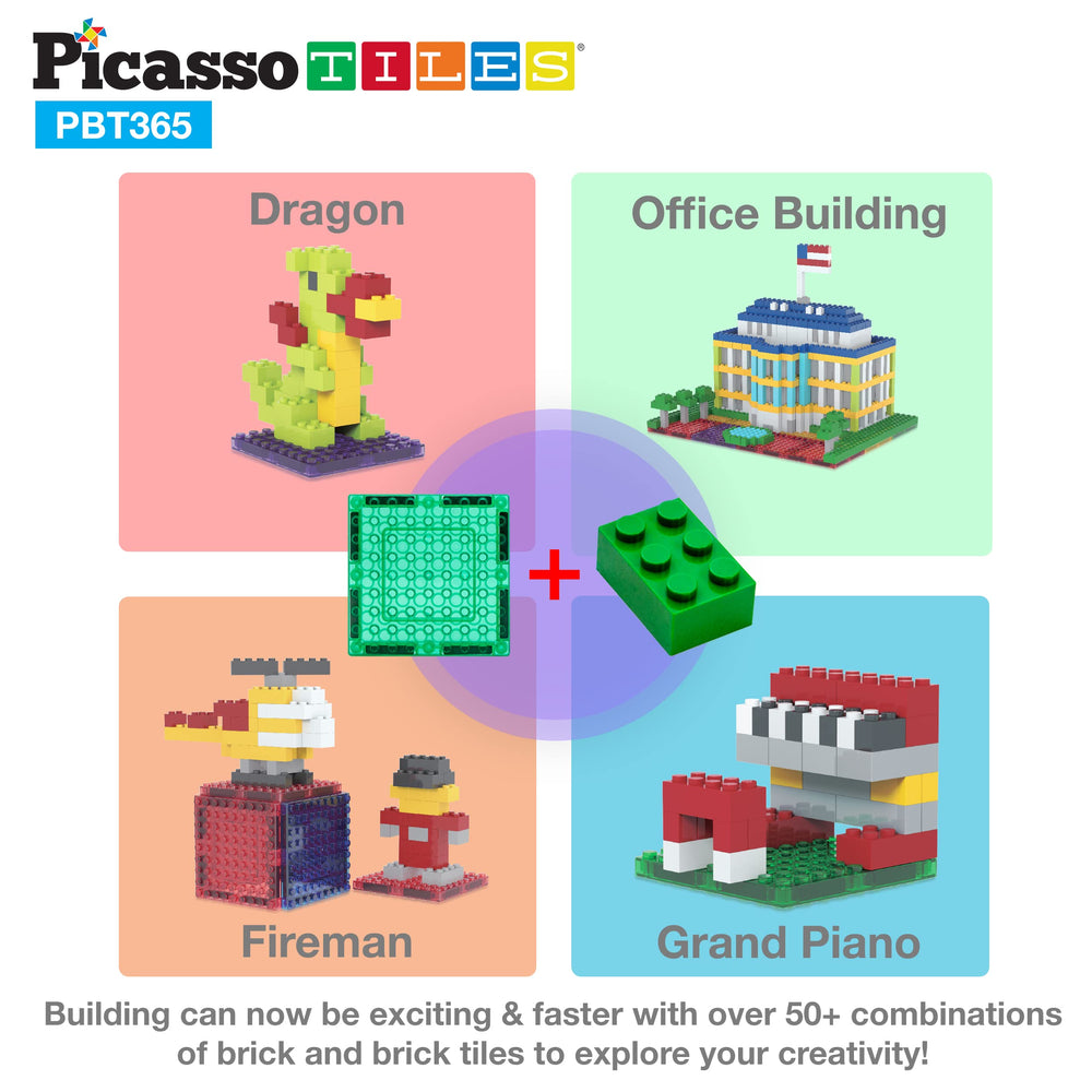 PicassoTiles action figures storage included for organized play sessions.