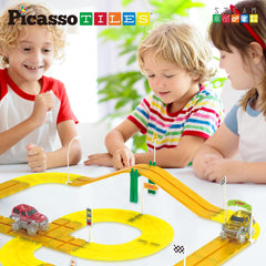 PicassoTiles add-on pieces enhance magnetic builds for versatile play sessions.