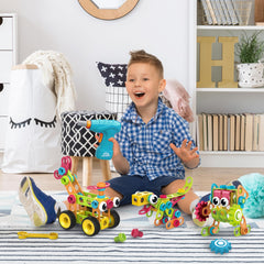 PicassoTiles assembly scene with kids building demonstrates collaborative, hands-on learning