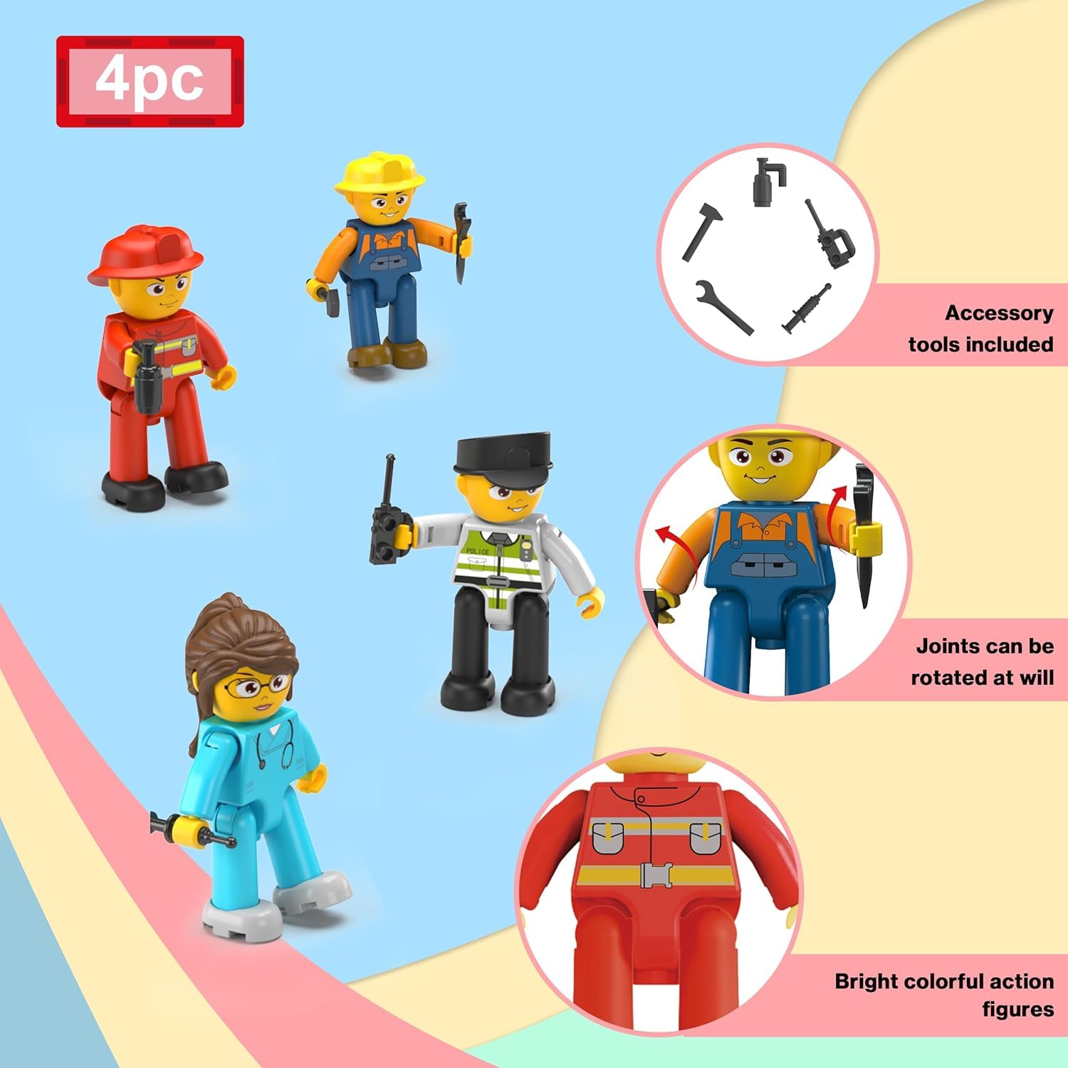 PicassoTiles astronaut figures with assembly play encourage hands-on construction and STEM exploration.